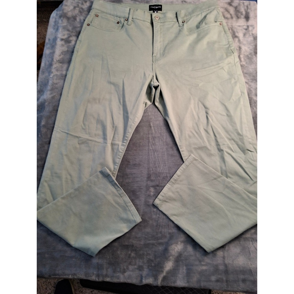 Lucky Brand Mens 38x32 Chino Pants Sage Green Straight Leg 5-Pocket Twill‎